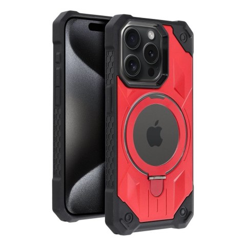Etui ARMOR MAG COVER kompatybilny z MagSafe do iPhone 15 Pro czerwony