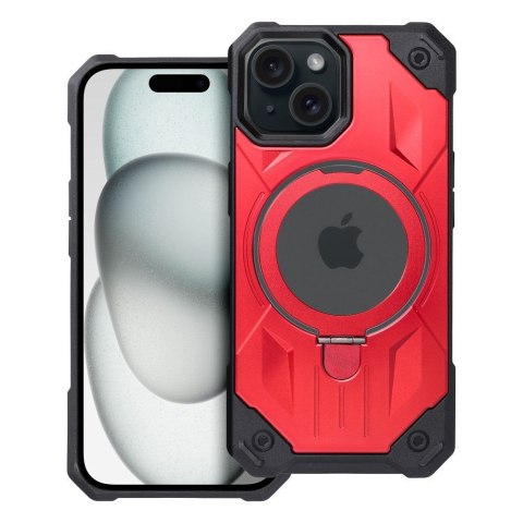 Etui ARMOR MAG COVER kompatybilny z MagSafe do iPhone 15 czerwony