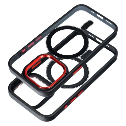 Etui COLOR EDGE MAG COVER kompatybilny z MagSafe do iPhone 16 Plus czarno czerwony