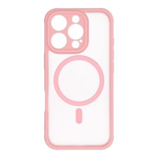 Etui FULL MATTE MAG COVER kompatybilny z MagSafe do iPhone 16 Pro jasny różowy