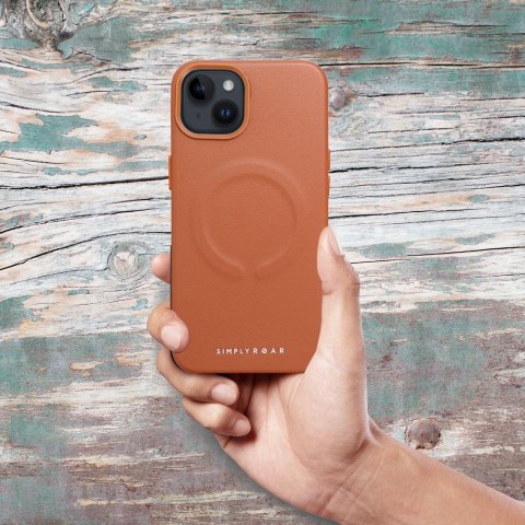 ROAR Etui LEATHER MAG kompatybilny z MagSafe do iPhone 12 Pro Brązowy