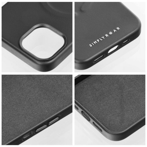 ROAR Etui LEATHER MAG kompatybilny z MagSafe do iPhone 14 Plus Czarny