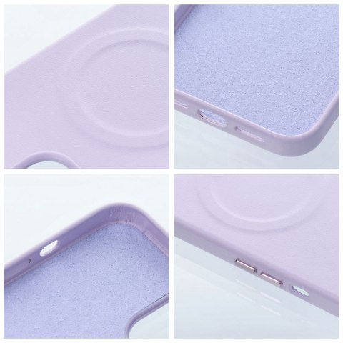 ROAR Etui LEATHER MAG kompatybilny z MagSafe do iPhone 14 Plus Fioletowy