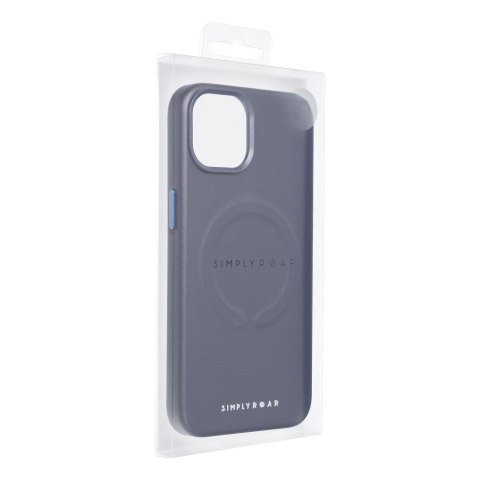 ROAR Etui LEATHER MAG kompatybilny z MagSafe do iPhone 14 Plus Granatowy