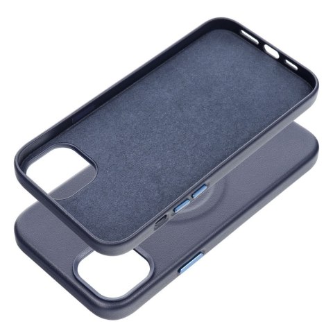 ROAR Etui LEATHER MAG kompatybilny z MagSafe do iPhone 14 Plus Granatowy