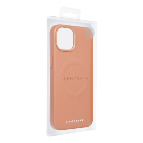 ROAR Etui LEATHER MAG kompatybilny z MagSafe do iPhone 14 Pro Brązowy