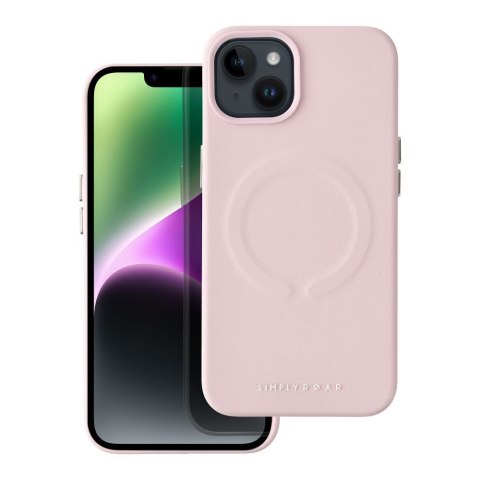 ROAR Etui LEATHER MAG kompatybilny z MagSafe do iPhone 14 Pro Różowy
