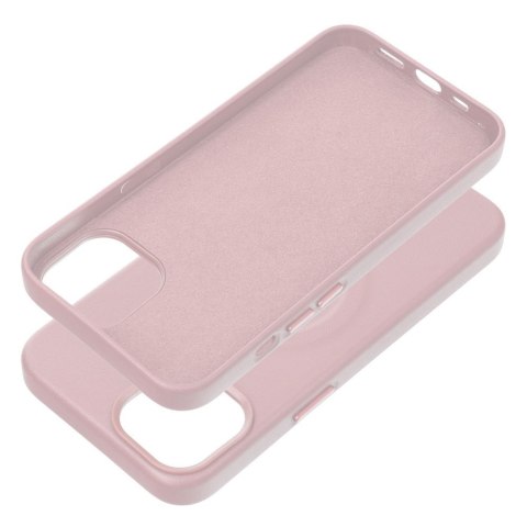 ROAR Etui LEATHER MAG kompatybilny z MagSafe do iPhone 14 Pro Różowy