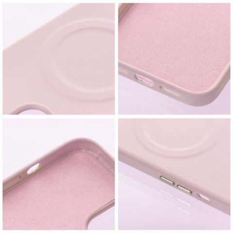 ROAR Etui LEATHER MAG kompatybilny z MagSafe do iPhone 14 Pro Różowy