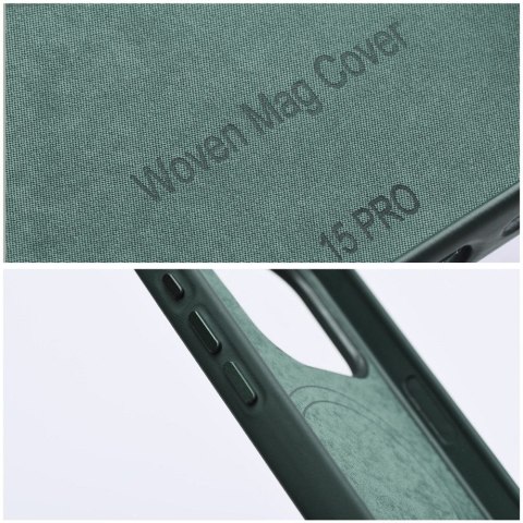 Futerał WOVEN MAG COVER kompatybilny z MagSafe do IPHONE 12 / 12 Pro zielony