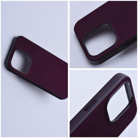Etui WOVEN MAG COVER kompatybilny z MagSafe do iPhone 13 Pro Max burgundowy