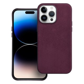 Etui WOVEN MAG COVER kompatybilny z MagSafe do iPhone 14 Pro Max burgundowy