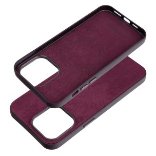 Etui WOVEN MAG COVER kompatybilny z MagSafe do iPhone 14 Pro Max burgundowy