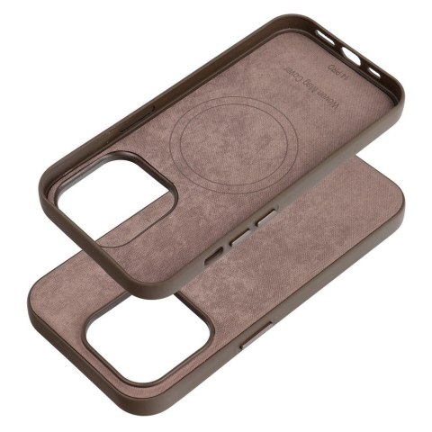 Etui WOVEN MAG COVER kompatybilny z MagSafe do iPhone 14 Pro jasny brązowy