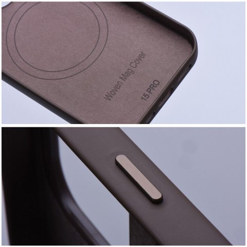 Etui WOVEN MAG COVER kompatybilny z MagSafe do iPhone 14 Pro jasny brązowy