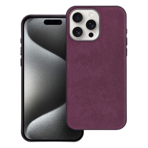 Etui WOVEN MAG COVER kompatybilny z MagSafe do iPhone 15 Pro Max burgundowy