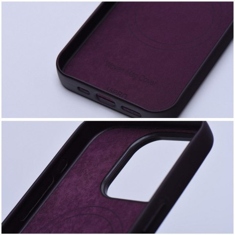 Etui WOVEN MAG COVER kompatybilny z MagSafe do iPhone 15 Pro Max burgundowy