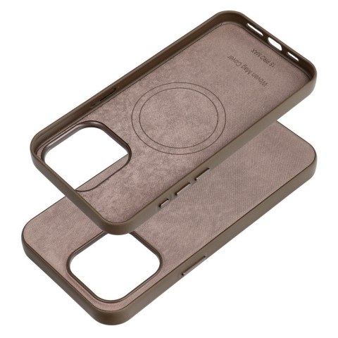 Etui WOVEN MAG COVER kompatybilny z MagSafe do iPhone 15 Pro Max jasny brązowy