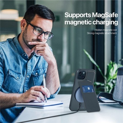 DUX DUCIS Etui RAFI II MAG z podstawką kompatybilny z MagSafe do iPhone 15 Plus czarny
