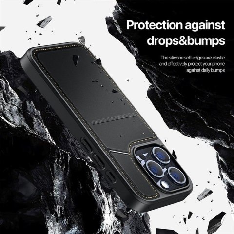 DUX DUCIS Etui RAFI II MAG z podstawką kompatybilny z MagSafe do iPhone 15 Pro czarny