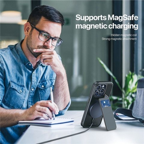 DUX DUCIS Etui RAFI II MAG z podstawką kompatybilny z MagSafe do iPhone 15 Pro czarny