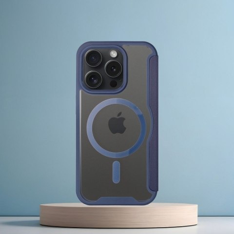 Etui SMART MAG kompatybilna z MagSafe do iPhone 15 Pro Max niebieska