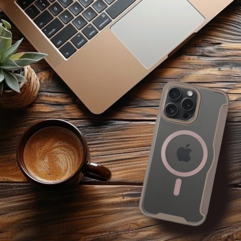 Etui SMART MAG kompatybilna z MagSafe do iPhone 15 Pro Max tytanowa
