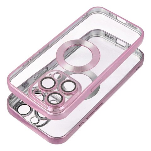 Etui GLAM do iPhone 14 pudrowy róż