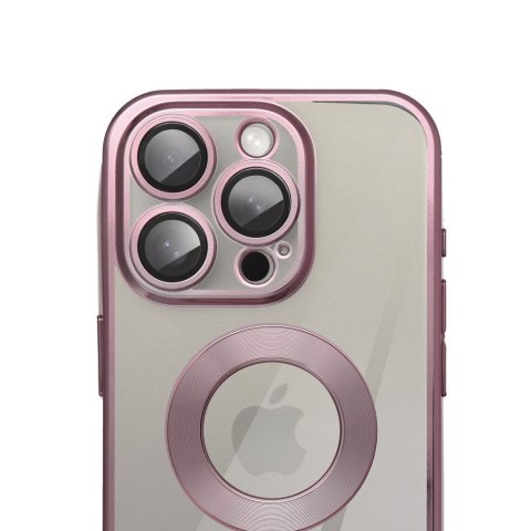 Etui GLAM do iPhone 14 pudrowy róż