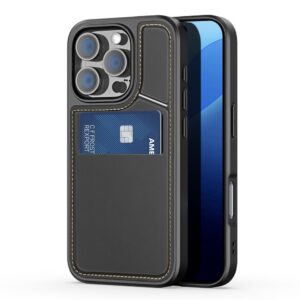 Dux Ducis Rafi II Mag – czarne etui do iPhone 16 Pro Max z miejscem na karty