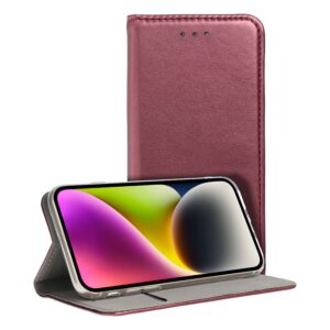 Etui z klapką na iPhone 17 PRO MAX / 18 PRO MAX Smart Magneto burgundowe