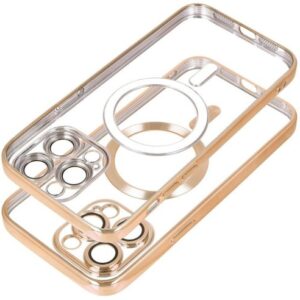 Futerał ELECTRO MAG COVER kompatybilny z MagSafe do IPHONE 17 Pro Max (full ring) złoty