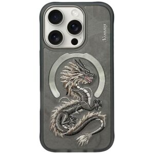 NIMMY futerał DRAGON kompatybilny z MagSafe do IPHONE 16 Pro Max szary