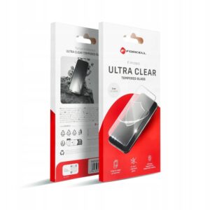 Forcell Ultra Clear Glass – Szkło hartowane iPhone 16 Plus (czarna ramka)