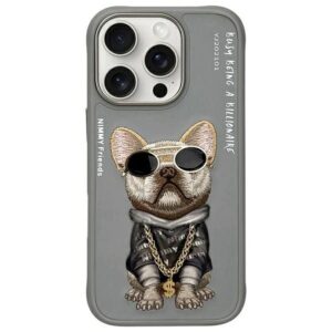 Nimmy Glasses Cool Dog – etui iPhone 16 Pro Max szare