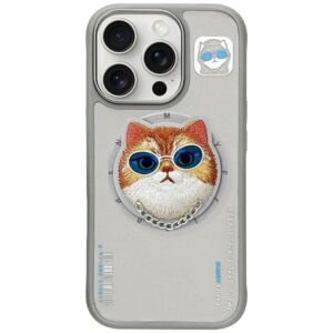 Nimmy Glasses Cool Cat MagSafe – Etui iPhone 16 Pro (szary)
