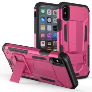Etui Zizo do iPhone X, różowo-czarne