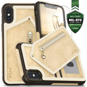 Etui Zizo do iPhone X, wariant Tan/Brown