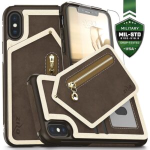 Etui Zizo do iPhone X, ciemnobrązowo-brązowe