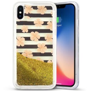 Etui Zizo do iPhone X, w różowe kwiaty