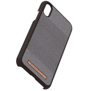 Etui Nordic Elements do iPhone XR, wariant Dark Brown Pattern 1