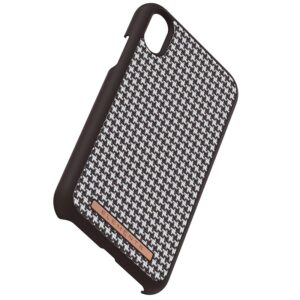 Etui Nordic Elements do iPhone XR, wariant Dark Brown Pattern 2