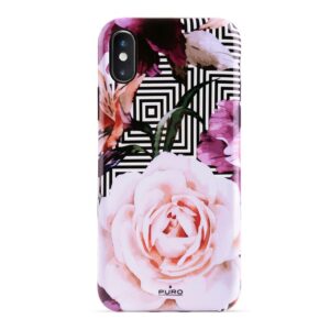 Etui PURO do iPhone XS Max, w różowe piwonie