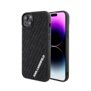 Karl Lagerfeld 3D Rubber Multi Logo - Etui iPhone 15 Plus (czarny)