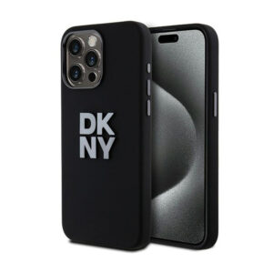 DKNY Liquid Silicone Metal Logo - Etui iPhone 15 Pro Max (czarny)