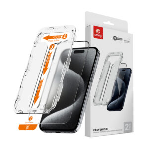 Crong EasyShield 2-Pack - Szkło hartowane z aplikatorem iPhone 15 Pro Max (2 sztuki)