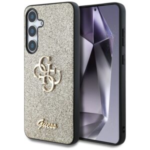 Guess Fixed Glitter Big 4G Metal Logo - Etui do Samsung Galaxy S25 (złoty)