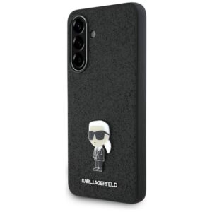 Karl Lagerfeld Fixed Glitter Ikonik Logo Metal Pin - Etui do Samsung Galaxy A56 5G (czarny)