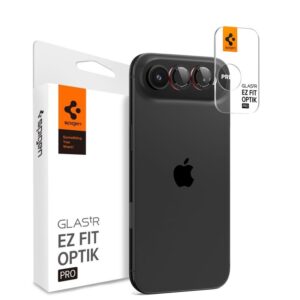 Spigen Optik Pro L-Series Glas.TR EZ Fit 2-Pack - Szkło ochronne na obiektyw do iPhone Air (2 szt.) (Black / Red )