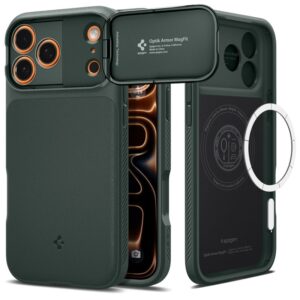 Spigen Optik Armor Mag MagSafe - Etui do iPhone 17 Pro / 18 Pro (Abyss Green)